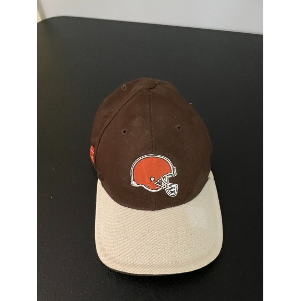 Cleveland Browns - Men's Brown Logo Hat with NFL Logo on Back - Picture 1 of 5